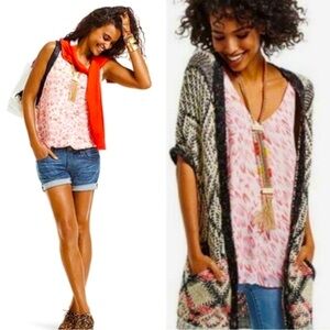 CABI #267 Coral Flirty Animal Print Cami Tank Medium